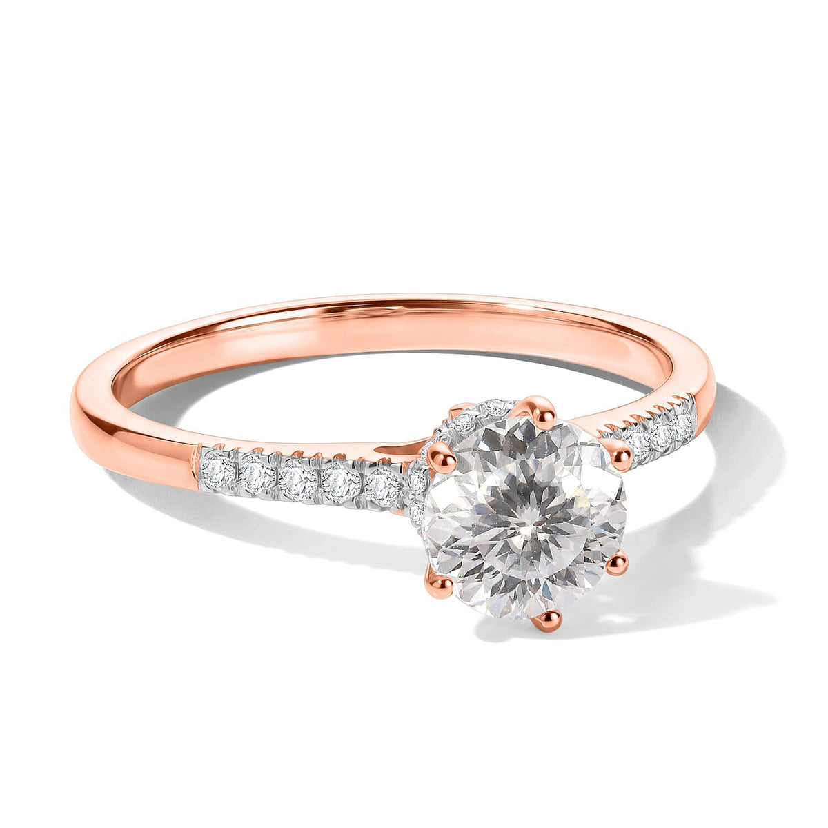 Moissanite Ring in 10K White Gold (Size 10.0) 2.30 ctw