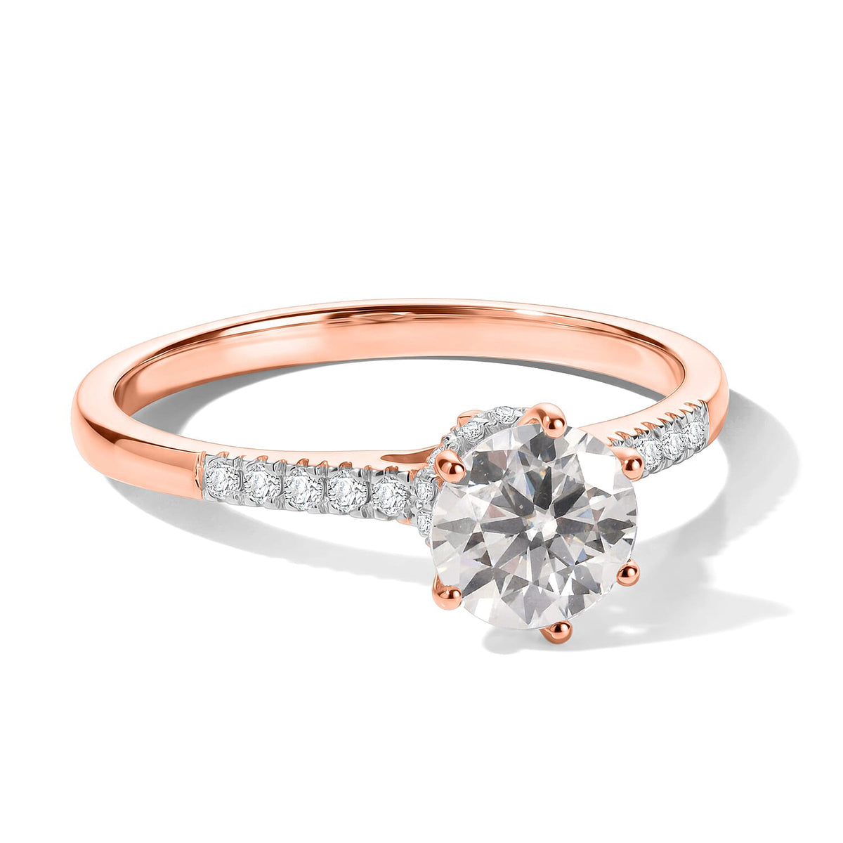 Moissanite Ring in 10K White Gold (Size 10.0) 2.30 ctw