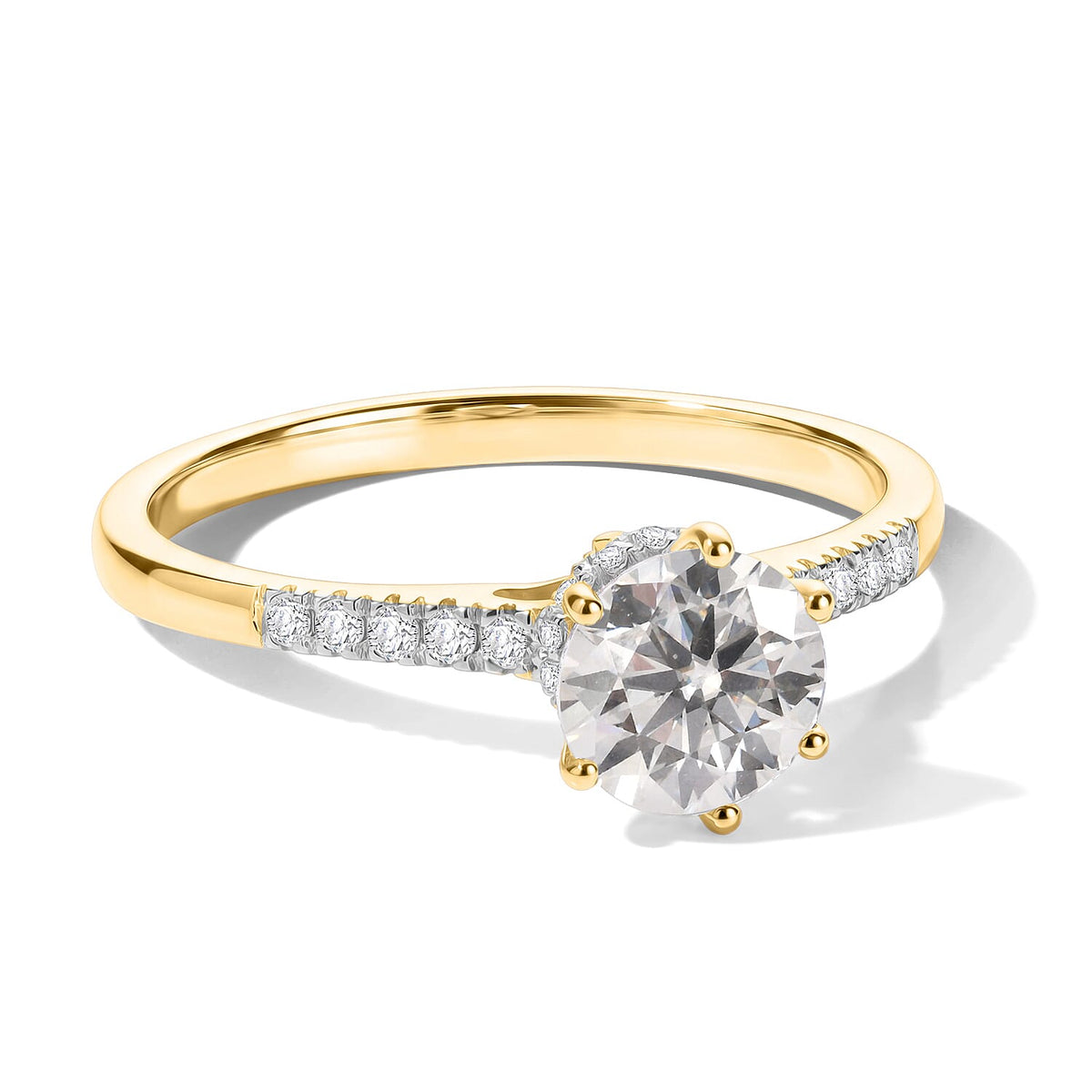 Moissanite Ring in 10K White Gold (Size 10.0) 2.30 ctw