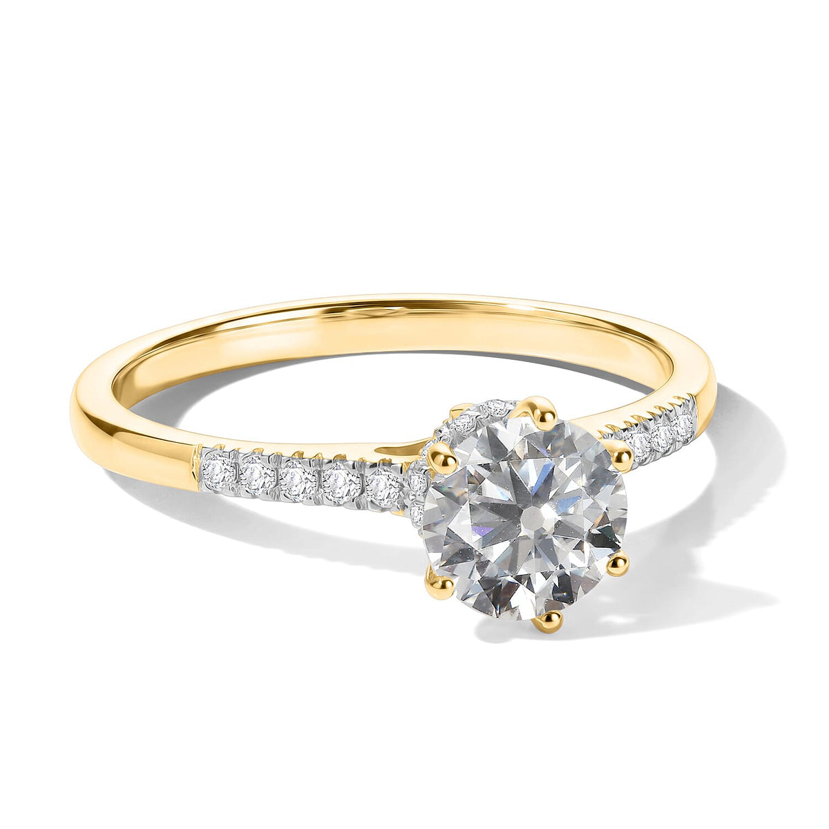 Moissanite Ring in 10K White Gold (Size 10.0) 2.30 ctw
