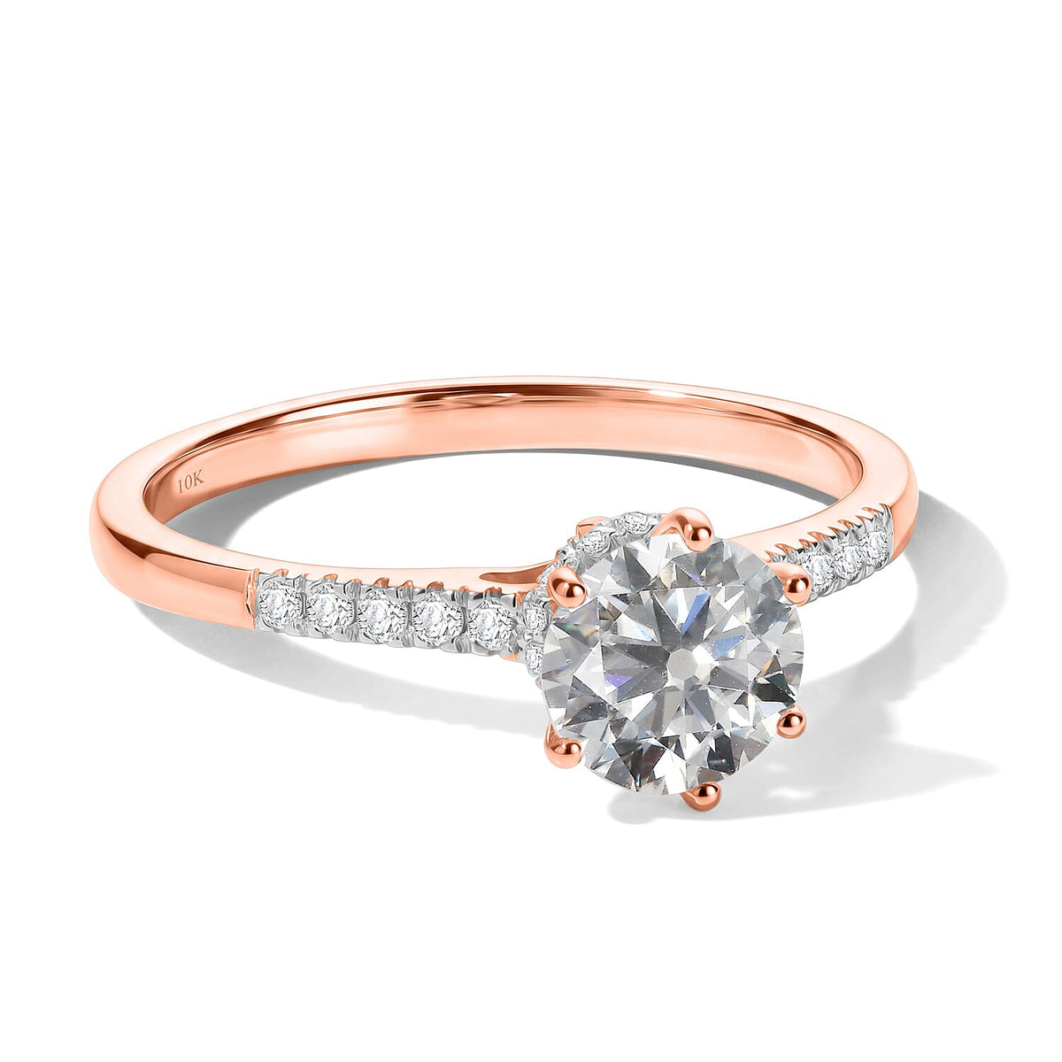 Moissanite Ring in 10K White Gold (Size 10.0) 2.30 ctw