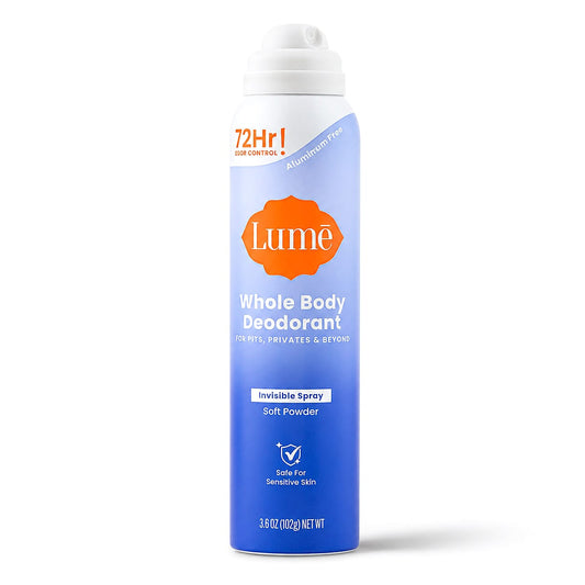 Lume Blue Women''s Invisible Spray Deodorant -Soft Powder Scent
