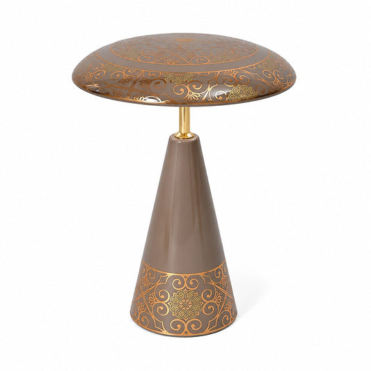 Livmore Black and Gold Magnetic Table Lamp (3 Color Change When Touch Top and Long Press on The Top)
