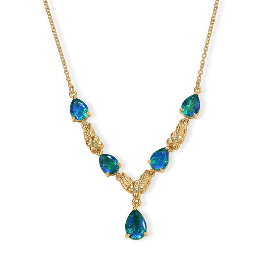 EverTrue  Peridot  Fancy Necklace (18-20 Inches) in 18K YG Plated 7.77 ctw