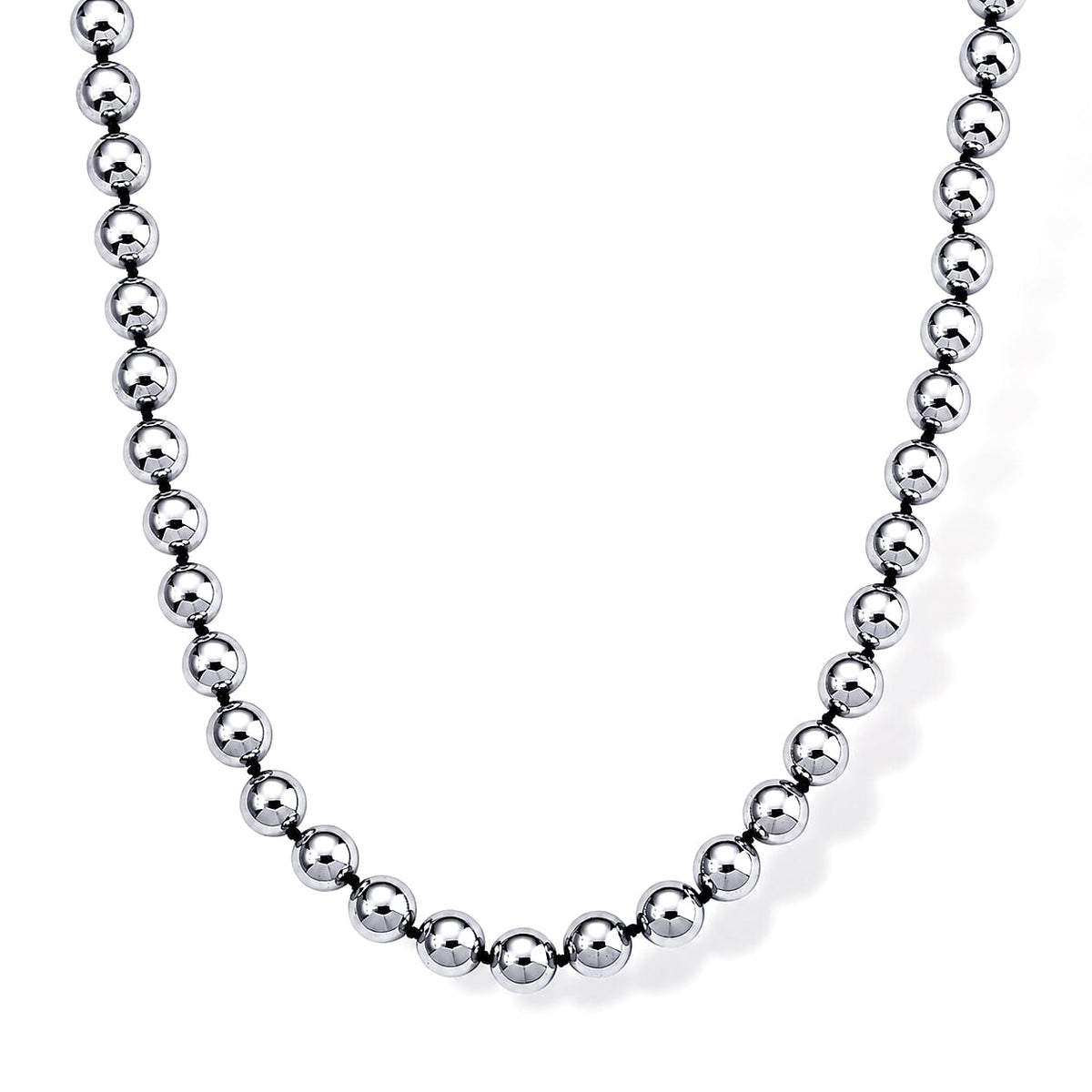 Terahertz 300.00 ctw Beaded Necklace in Stainless Steel (20 In)