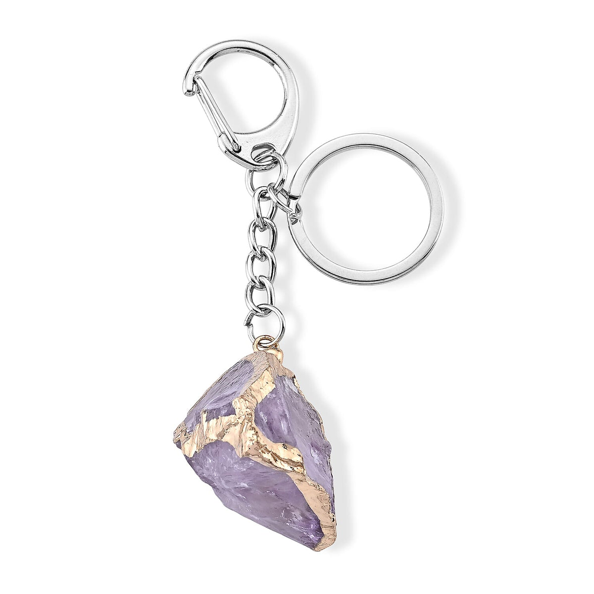 White Opal Keychain in Silvertone 125.00 ctw