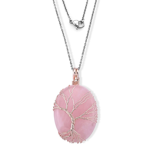 Rose Quartz Pendant in Goldtone with ION Plated YG Stainless Steel Necklace (20 Inches) 125.00 ctw