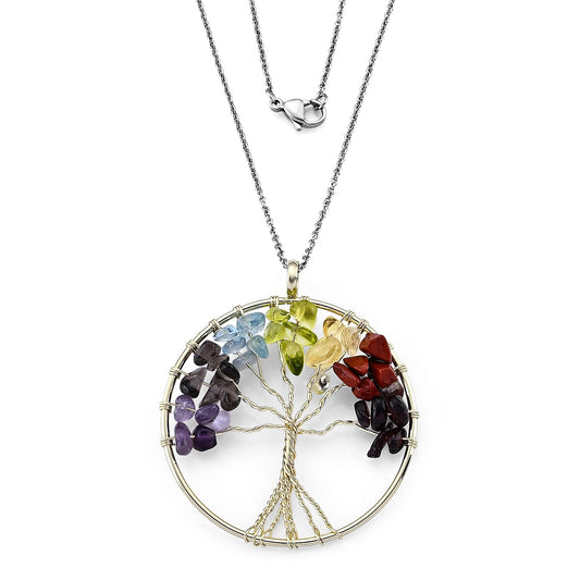 Turquoise Pendant in Silvertone with Stainless Steel Necklace (20 Inches)