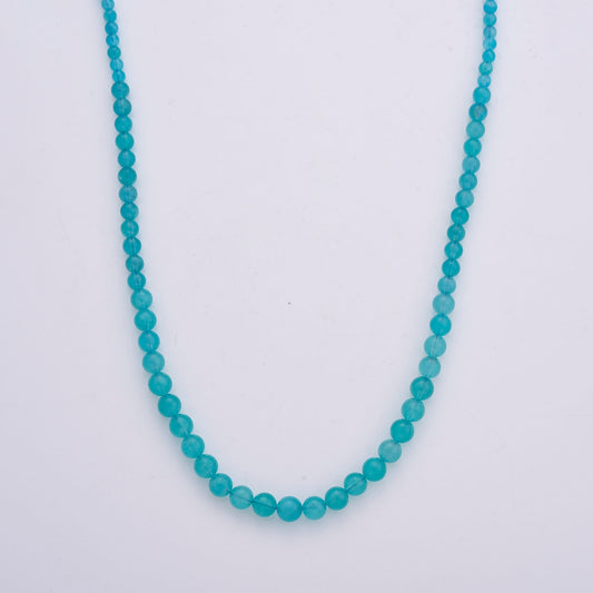 D'Joy Amazonite Beaded Necklace in Rhodium Over Sterling Silver (20-22 Inches) 200.00 ctw