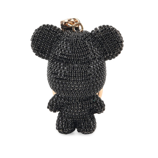 Black Bear Crystal Keyring