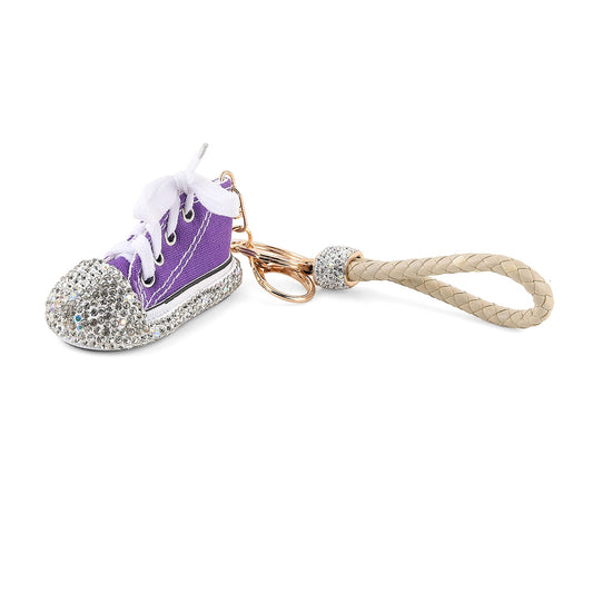 Pink Mini Shoe Crystal Keyring