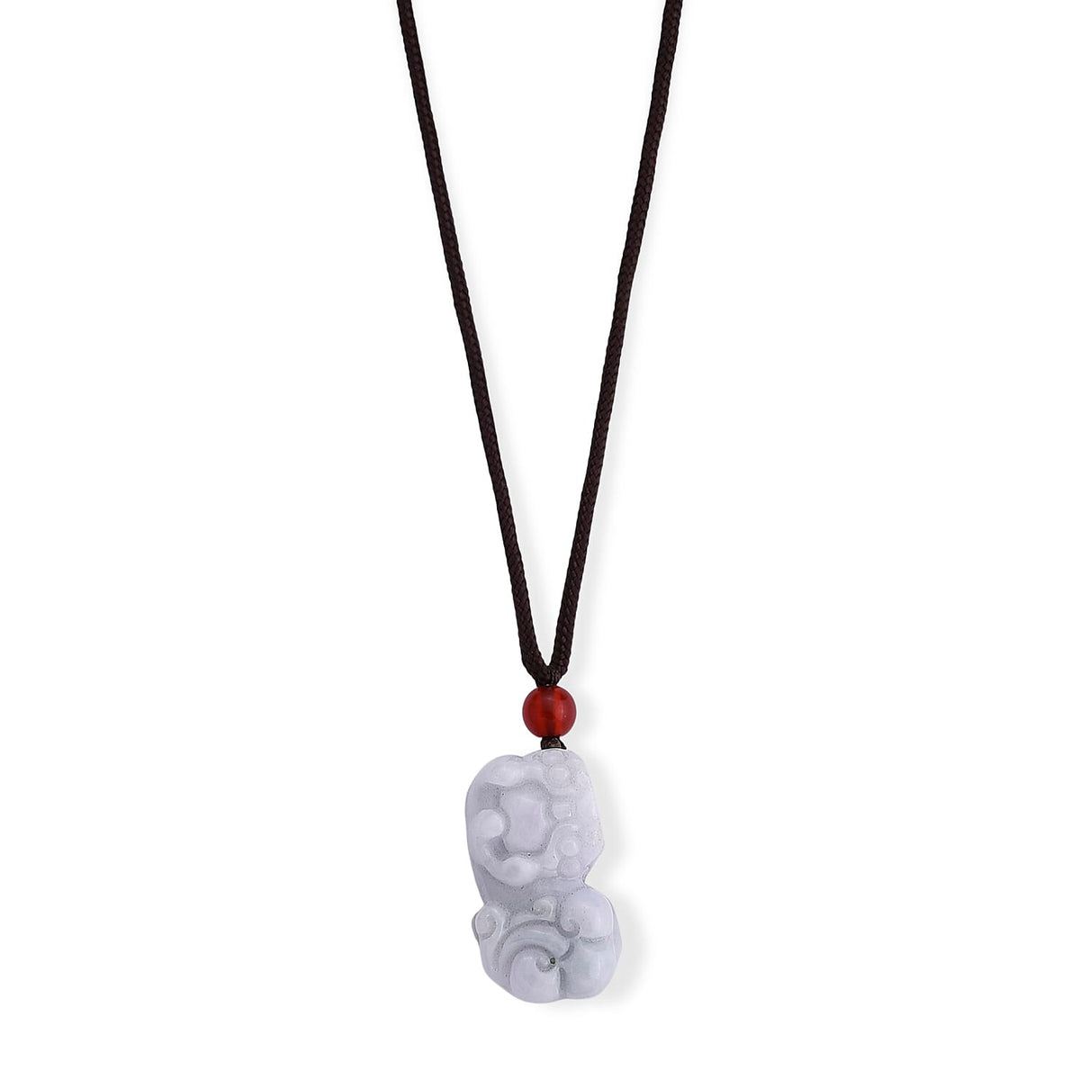 Natural Jade and Red Agate Necklace (Adjustable) 35.00 ctw