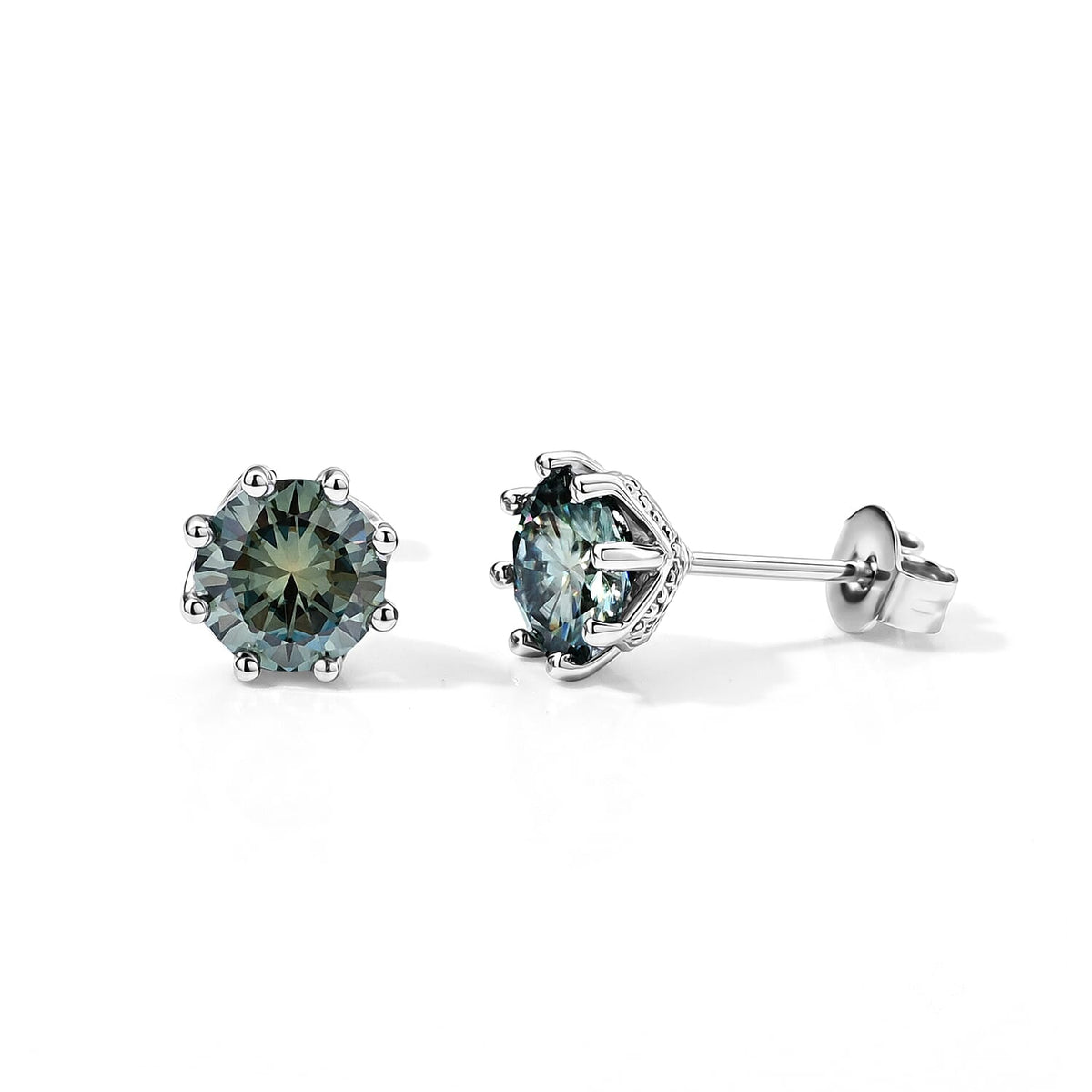 EverTrue Pink Moissanite 1.90 ctw Earrings in Platinum Bond