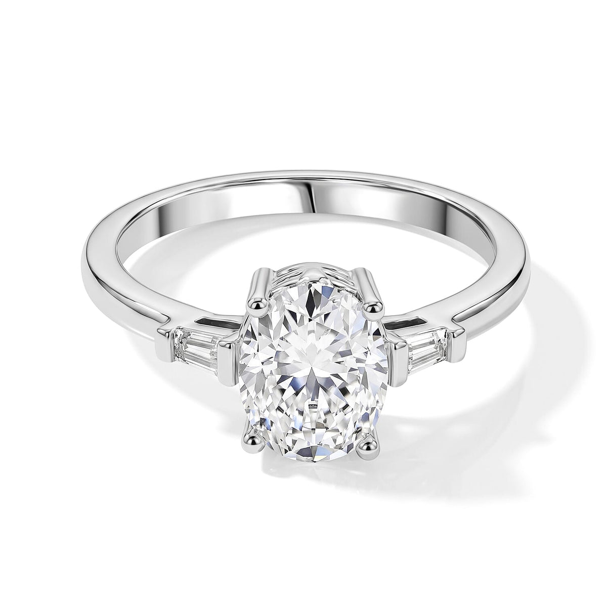 EverTrue Moissanite 2.10 ctw Ring in Platinum Bond (Size 10.0)