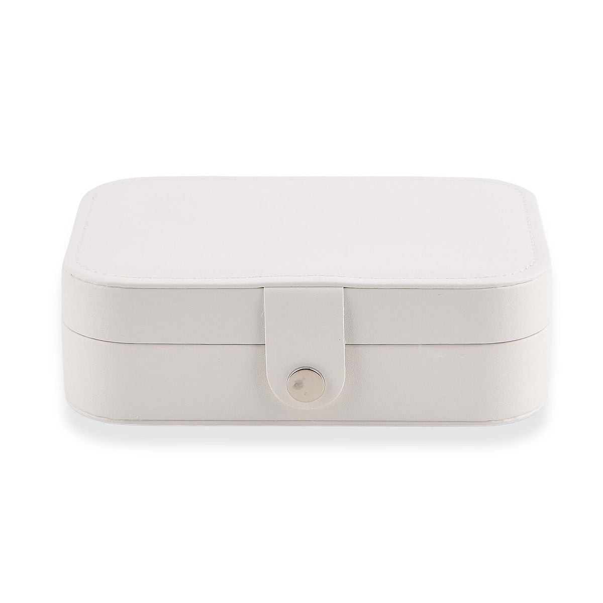 Cream Faux Leather Jewelry Box