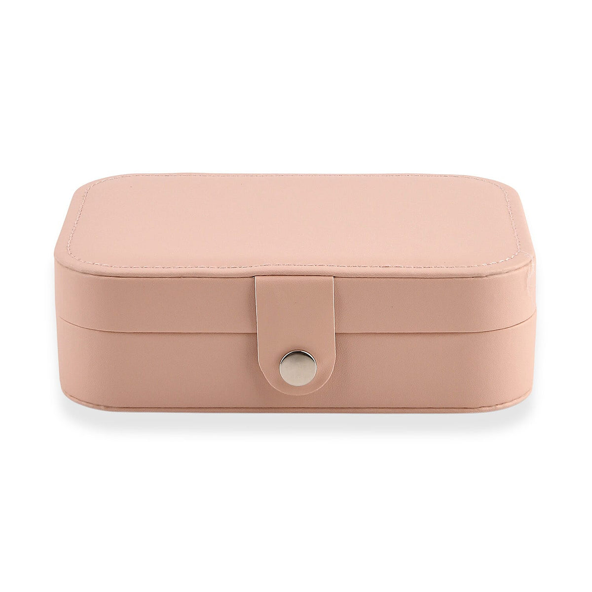 Cream Faux Leather Jewelry Box