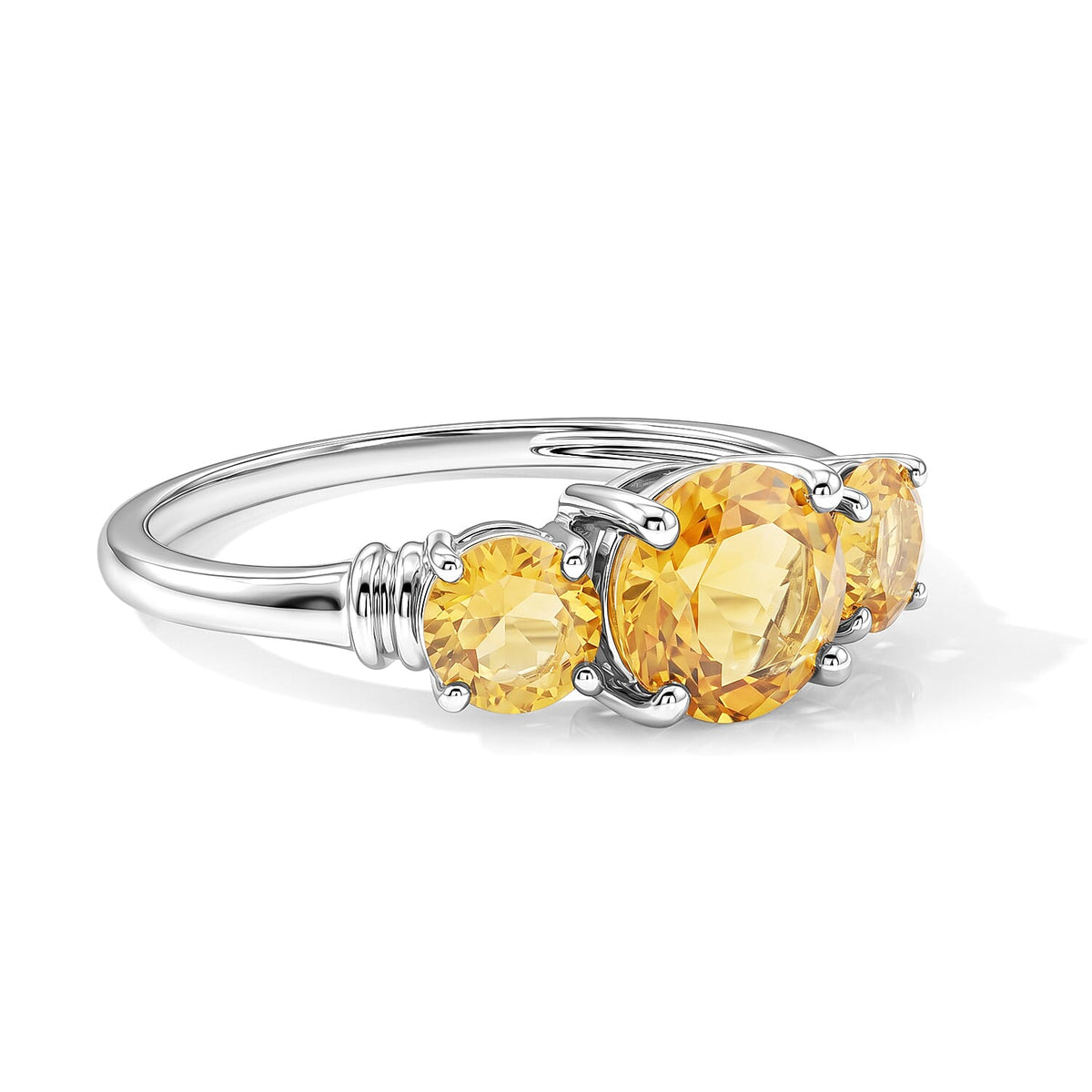 Citrine  Ring Sterling Silver 1.55 ctw
