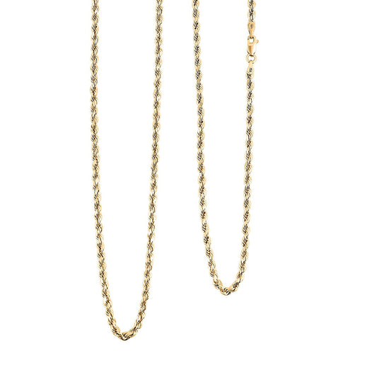 14K Yellow Gold2.5mm RopeChainNecklace (22 Inches) (4.3 g)..