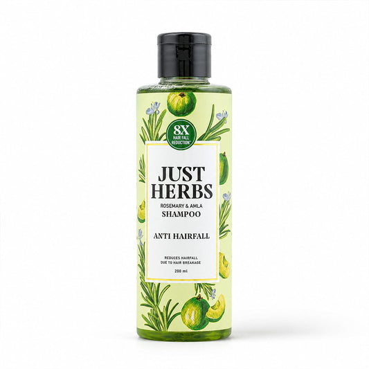 Just Herbs Anti Hairfall Shampoo | Rosemary, Amla & 12 Herbs