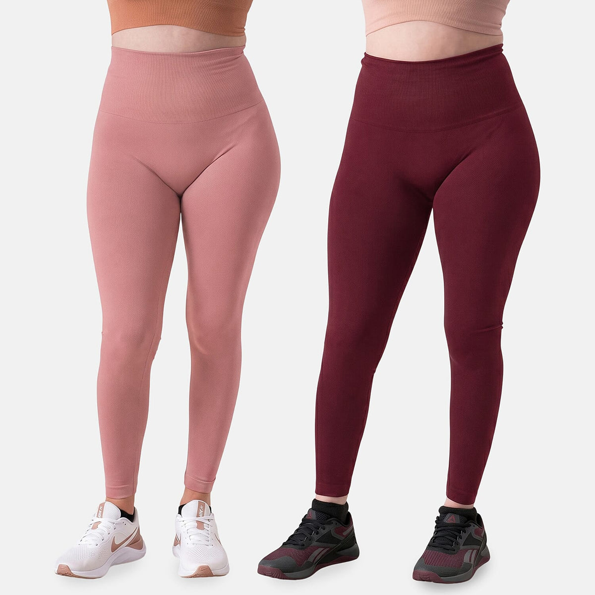 Breezies Clay/Brick Set of 2 Seamless Legging-L