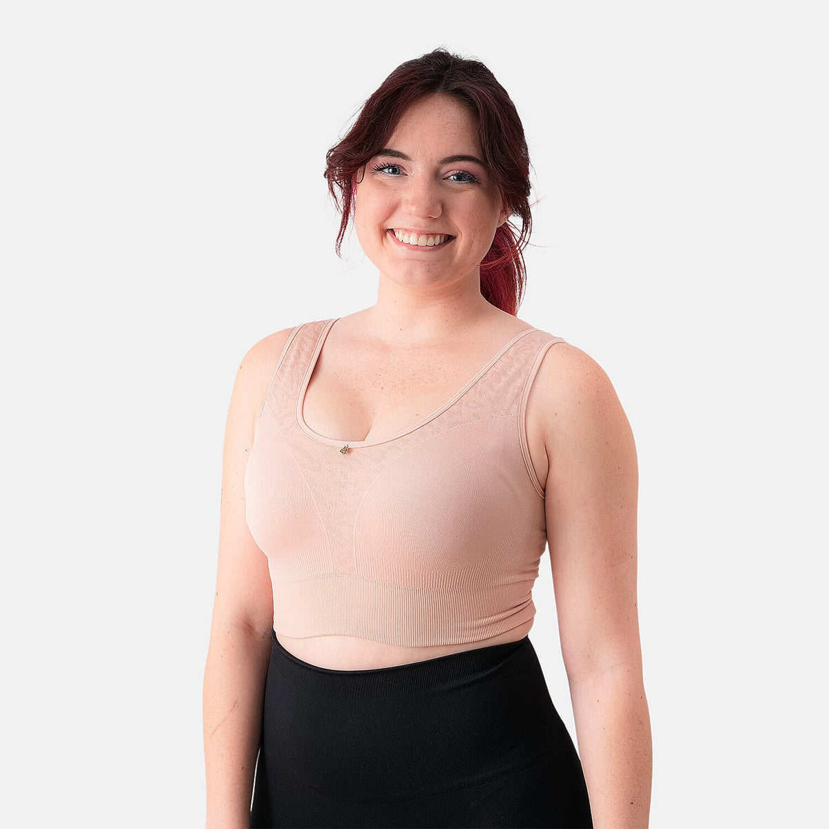 Breezies Black Active Comfort Seamless Wirefree Contour Bra - L