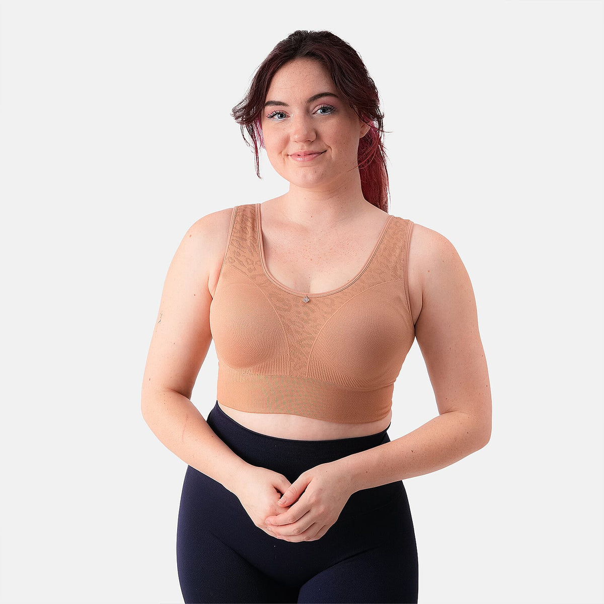 Breezies Black Active Comfort Seamless Wirefree Contour Bra - L