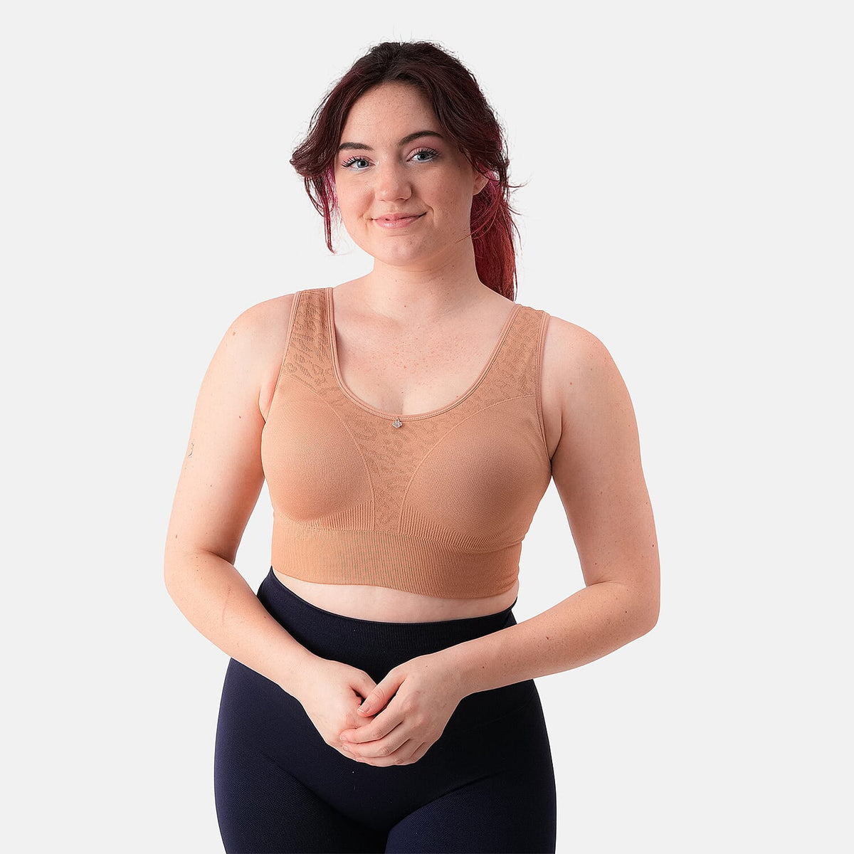 Breezies Black Active Comfort Seamless Wirefree Contour Bra - L
