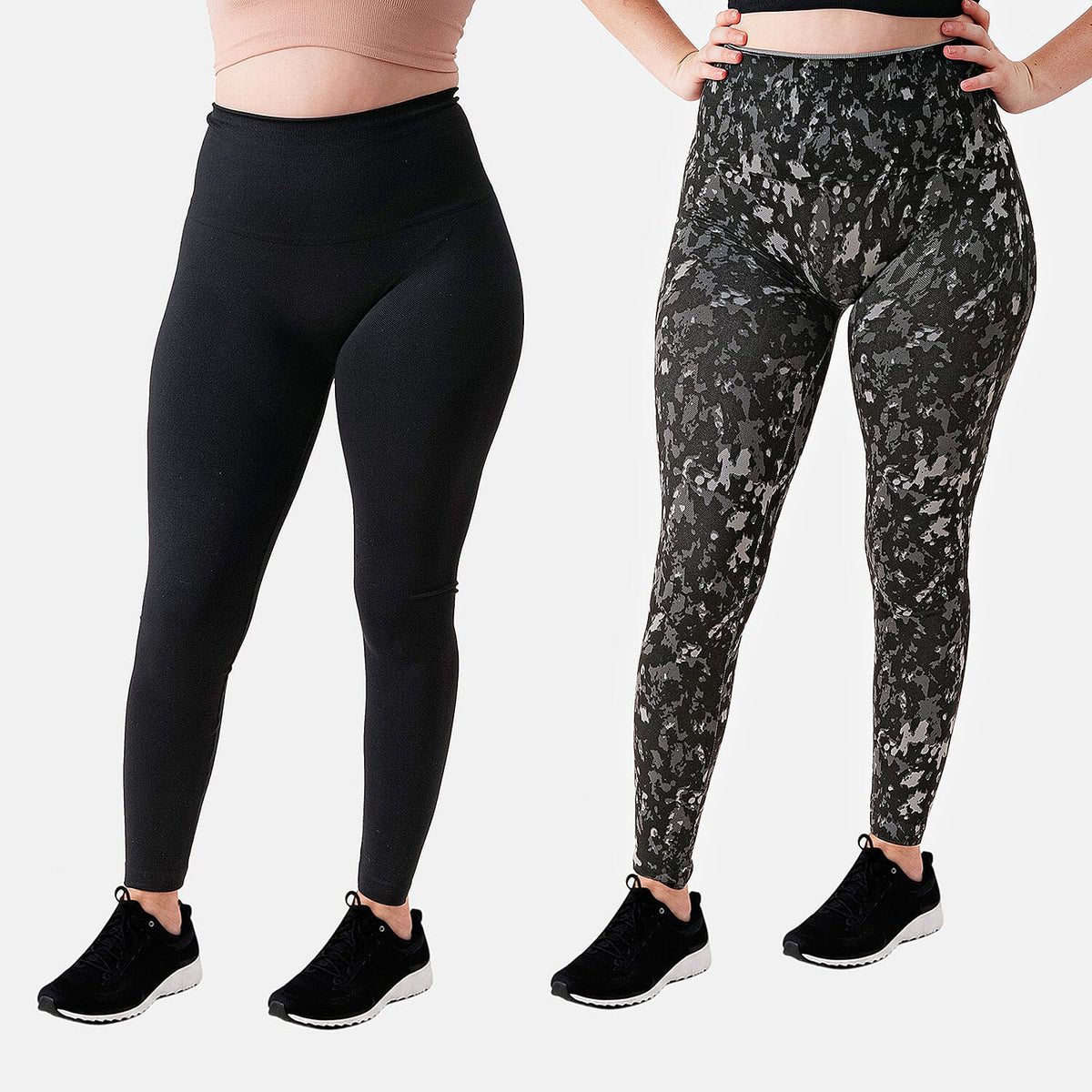 Breezies Clay/Brick Set of 2 Seamless Legging-L