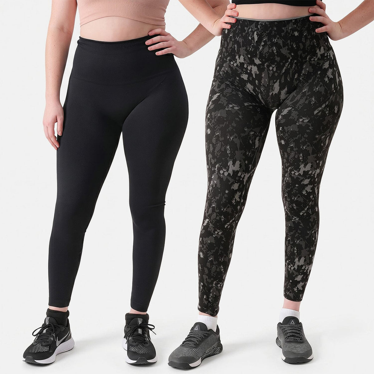 Breezies Clay/Brick Set of 2 Seamless Legging-L