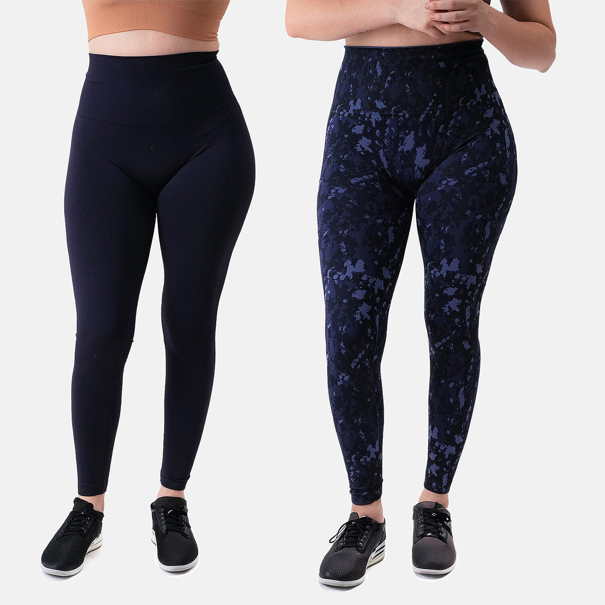 Breezies Clay/Brick Set of 2 Seamless Legging-L