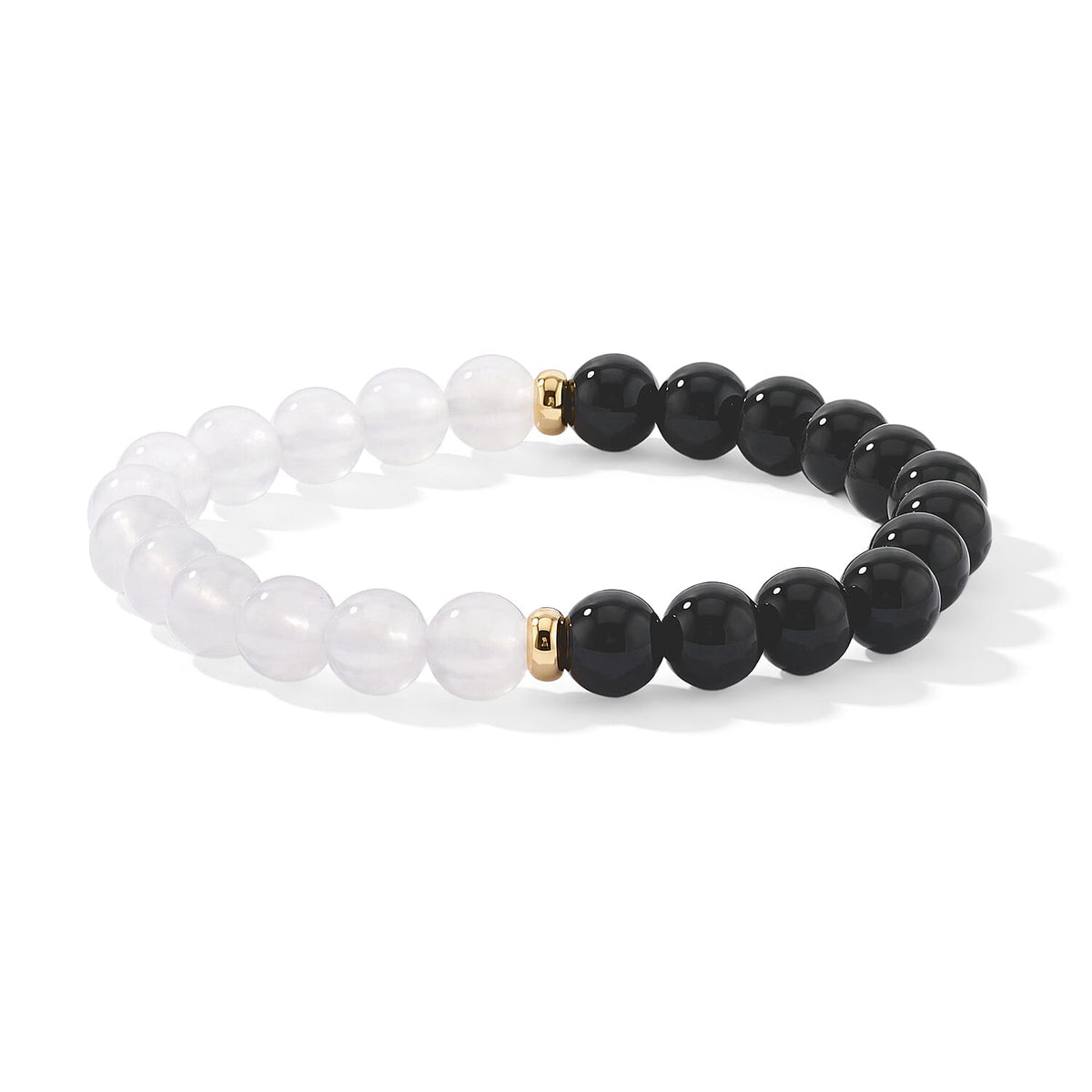 Amethyst and Brazilian Citrine 84.00 ctw Beaded Stretch Bracelet in Goldtone (7.5-8In)