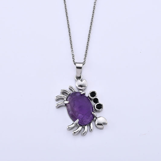 African Amethyst Pendant in Silvertone with Stainless Steel Necklace (20 Inches) 15.00 ctw 8666469
