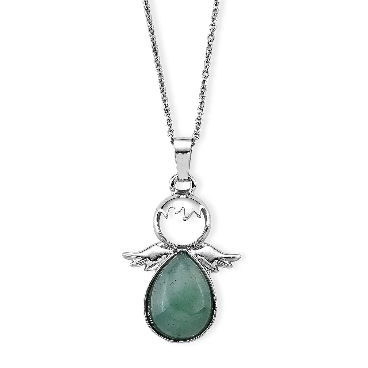 African Amethyst Pendant in Silvertone with Stainless Steel Necklace (20 Inches) 15.00 ctw 8666481