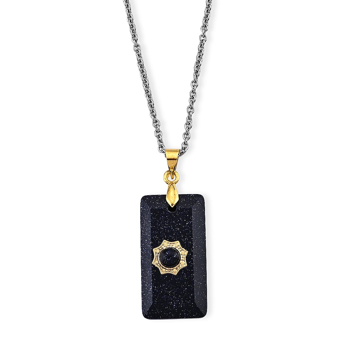 Tiger Eye Pendant in Goldtone with ION Plated YG Stainless Steel Necklace (20 Inches) 15.00 ctw