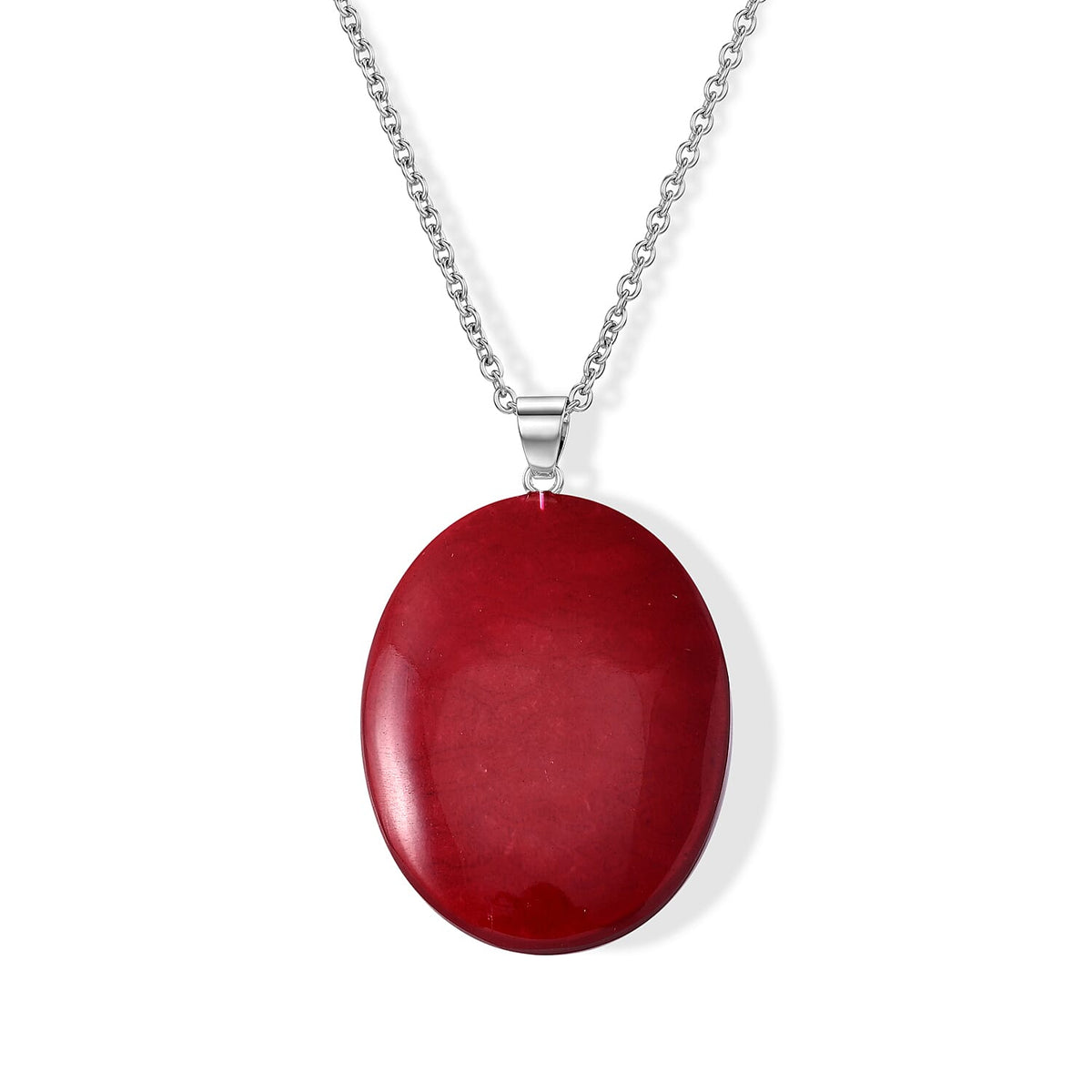Coral Pendant without Chain in Sterling Silver
