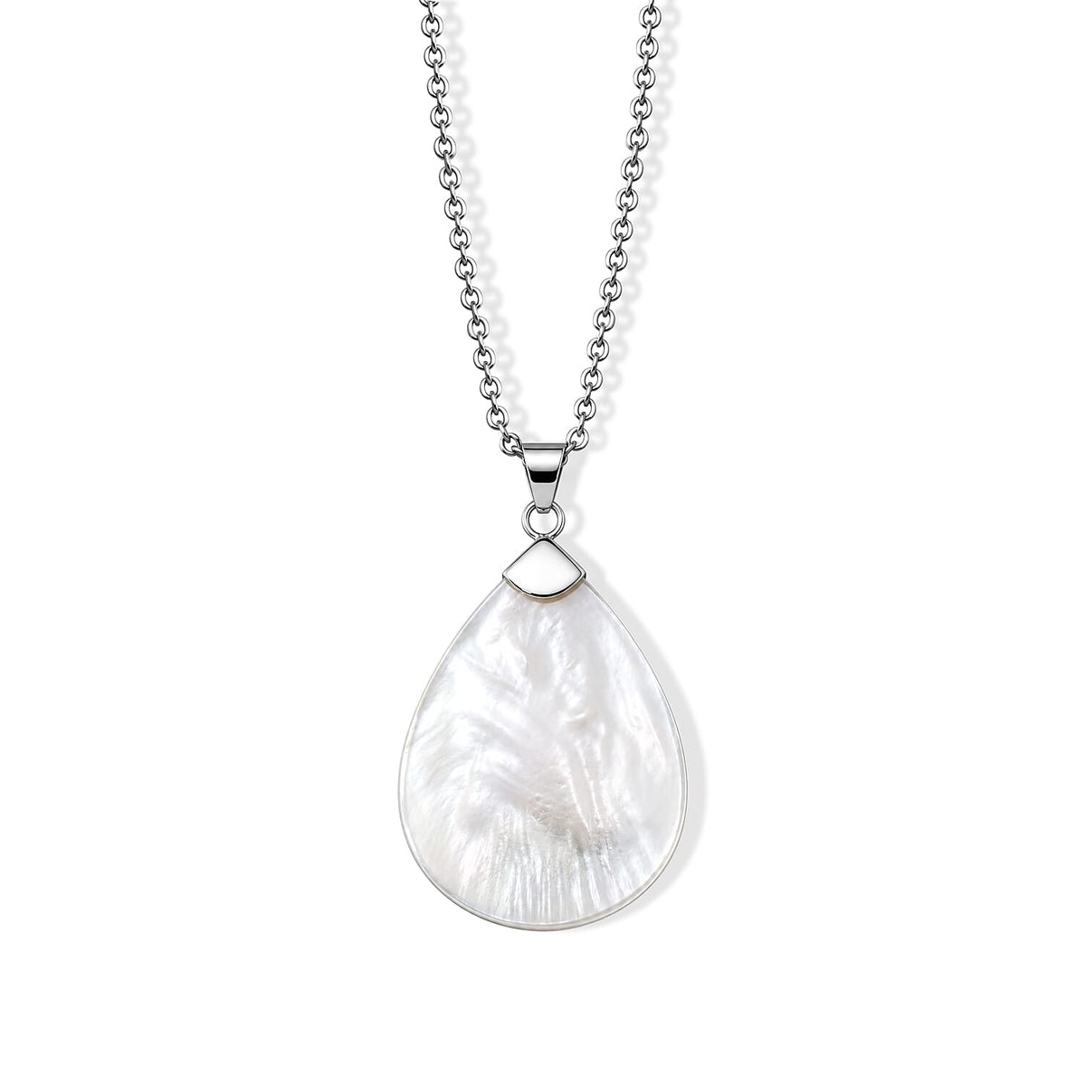 Bali Legacy Mother Of Pearl Teardrop Pendant without Chain in Sterling Silver