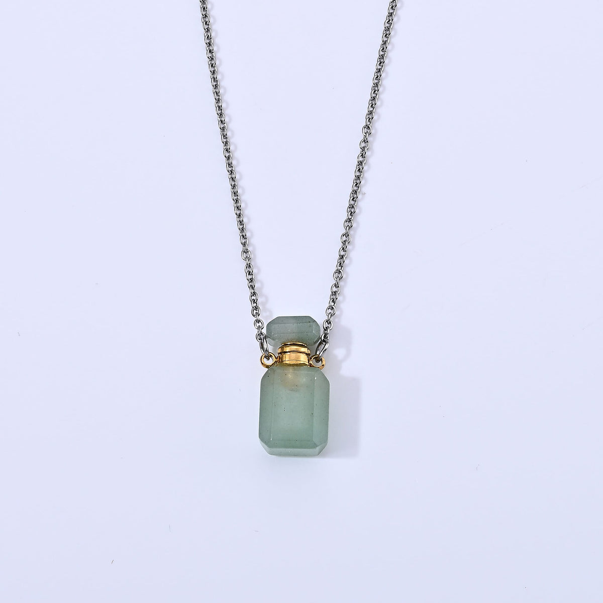 Austrian White Crystal Pendant Necklace (20 Inches) in Stainless Steel