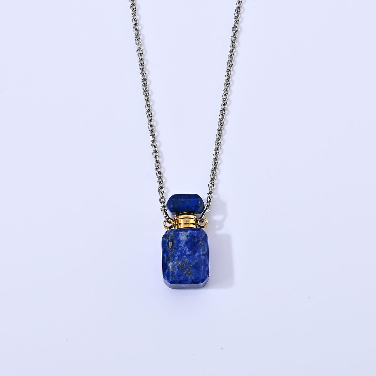 Austrian White Crystal Pendant Necklace (20 Inches) in Stainless Steel