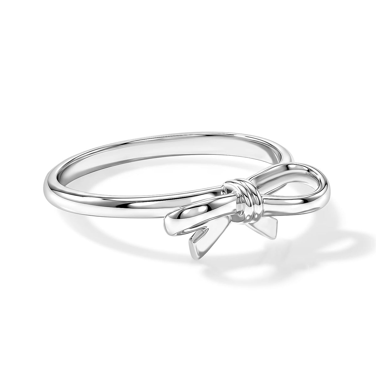 Sterling Silver Bow Ring (Size 5.0) (1.70 g)