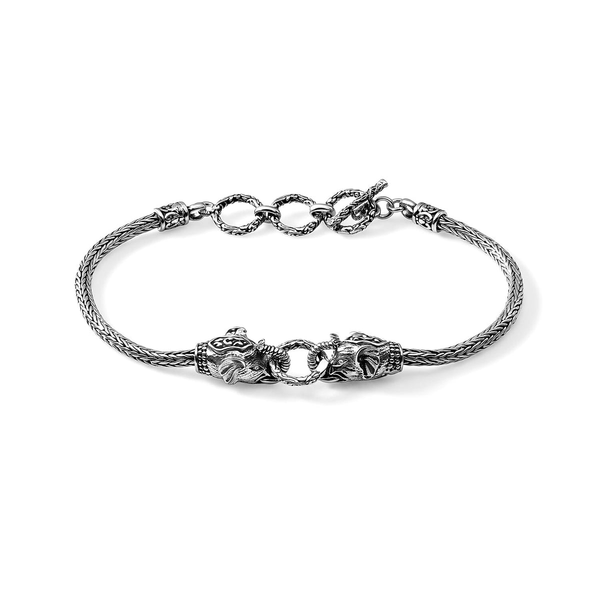 D'Joy Bali Legacy Dragon Bracelet in Sterling Silver (8.00 In) 12.80 Grams