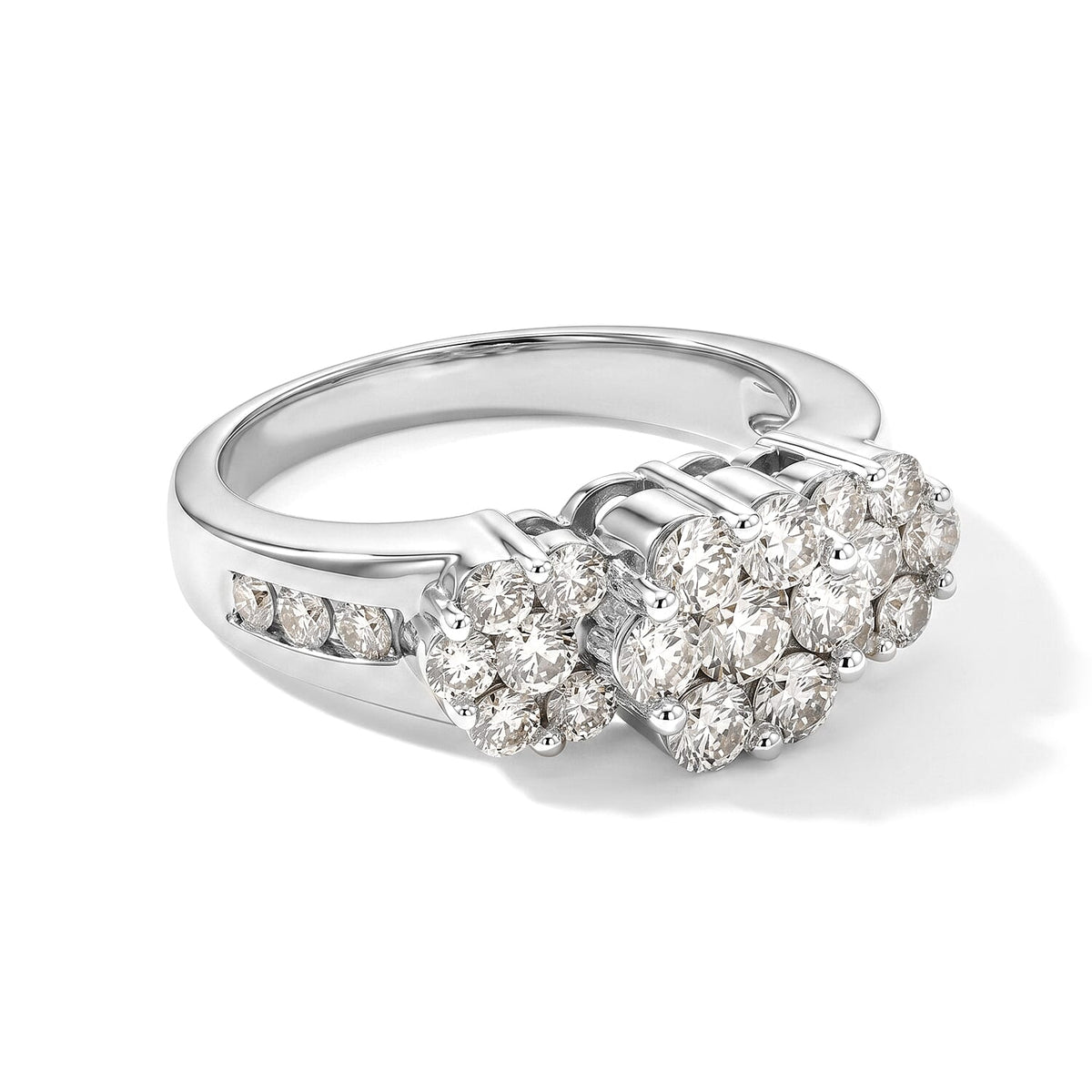 10K White Gold White Diamond (H, SI1) Ring (Size 7.0) (5.10 g) (Ships in 10-12 Days) 1.50 ctw