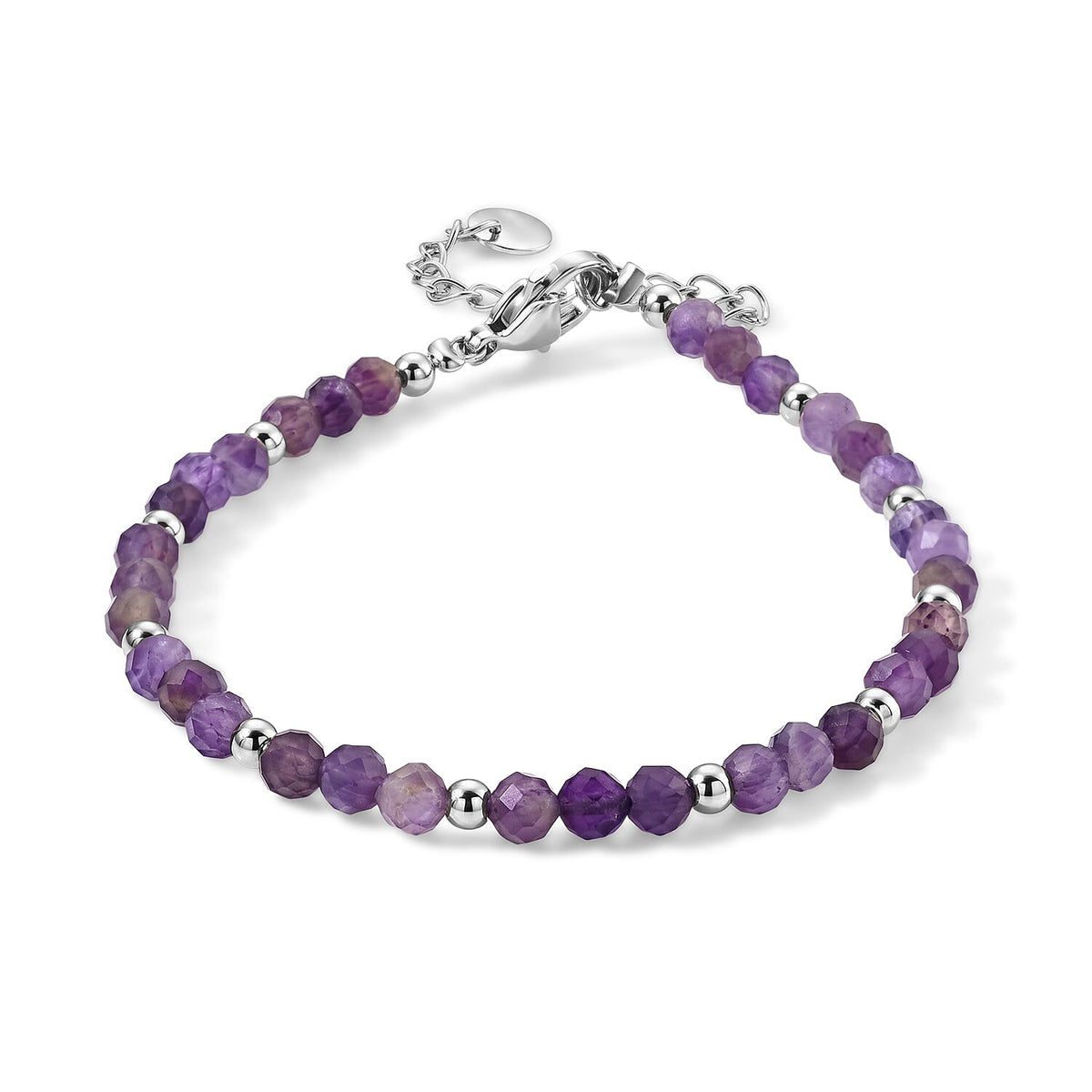 Prehnite 15.00 ctw Cord Beaded Bracelet in Stainless Steel (6-9In)