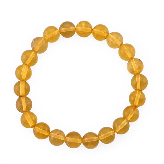 Yellow Fluorite Beaded Stretch Bracelet 85.00 ctw