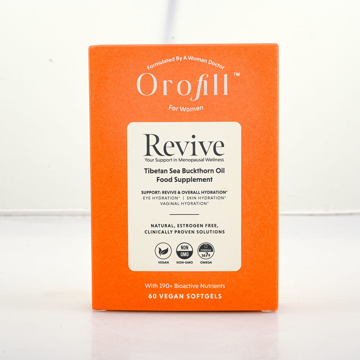 Orofill Revive Tibetan Sea Buckthorn Oil for Hydration (60 Vegan Softgels)