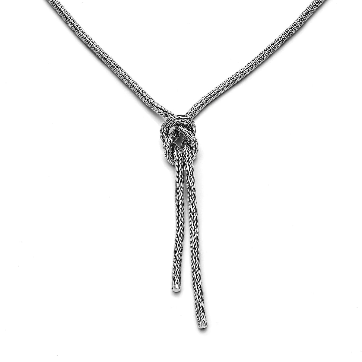 D''Joy Bali Legacy Tulang Naga Chain Knot Necklace in Sterling Silver (20 Inches) 15.40 Grams