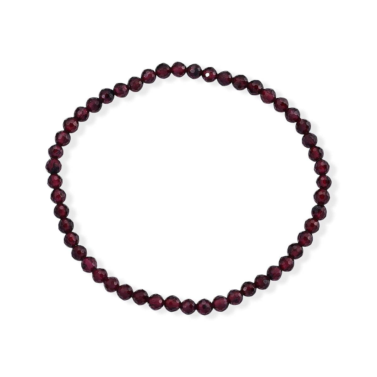 Mozambique Garnet 20.00 ctw Beaded Strecth Bracelet