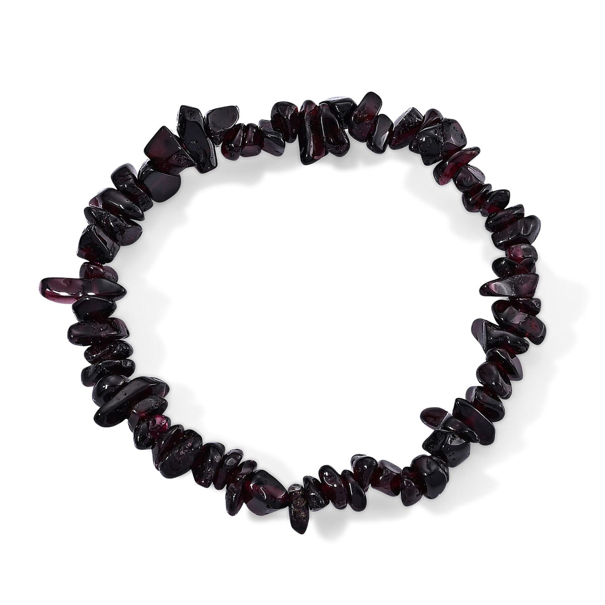 Mozambique Garnet 90.00 ctw Beaded Strecth Bracelet
