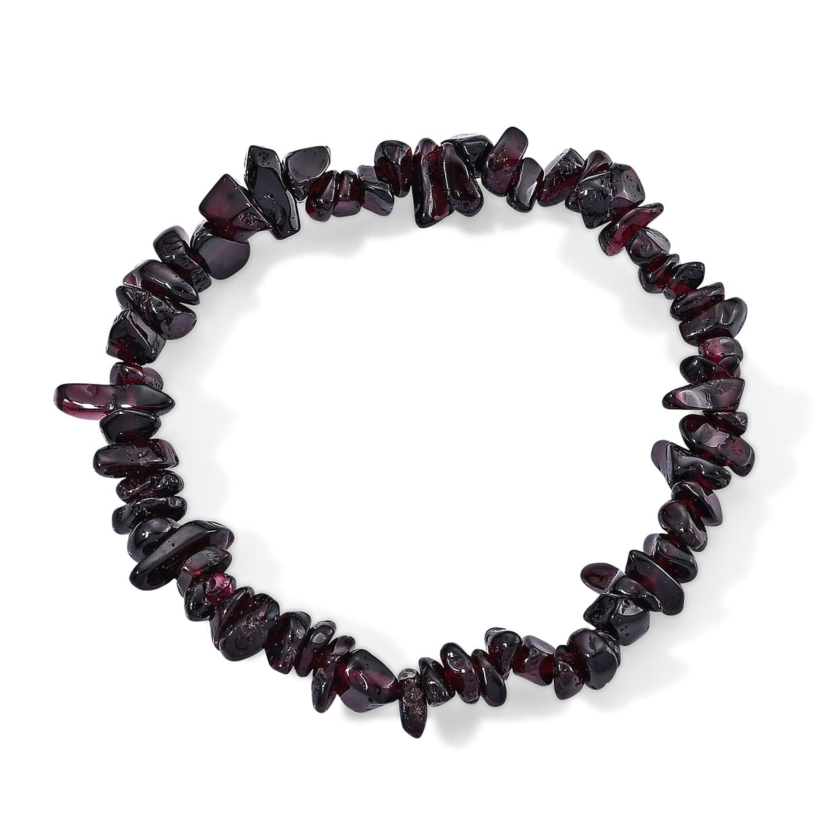 Mozambique Garnet 90.00 ctw Beaded Strecth Bracelet