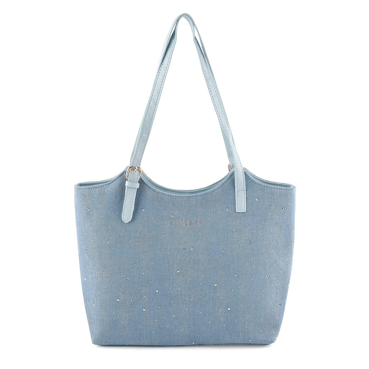 La Marey Light Blue Denim Tote Bag
