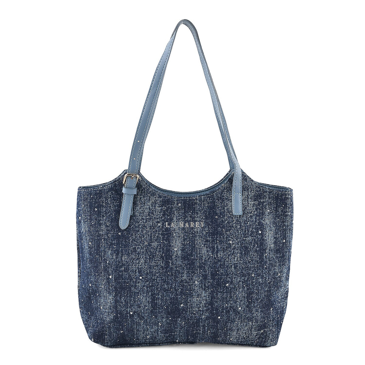La Marey Light Blue Denim Tote Bag